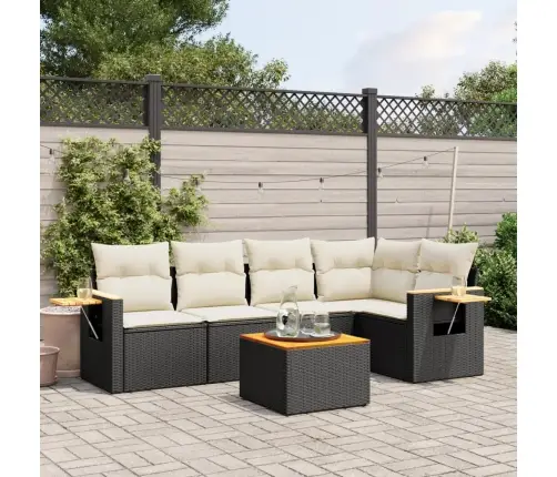 6-Osaline Aiadiivani Komplekt Patjadega, Must, Polürotang