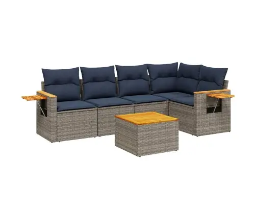 6-Osaline Aiadiivani Komplekt Patjadega, Hall, Polürotang