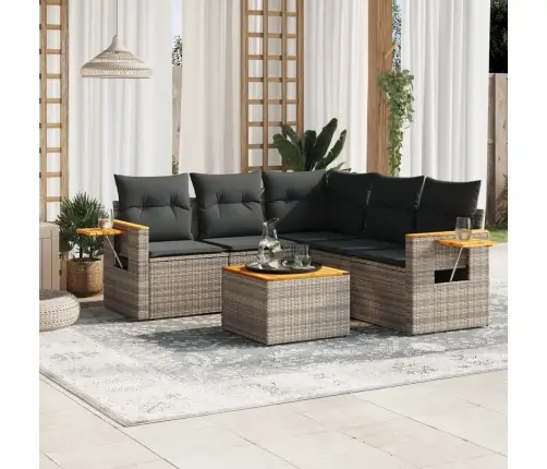 6-Osaline Aiadiivani Komplekt Patjadega, Hall, Polürotang