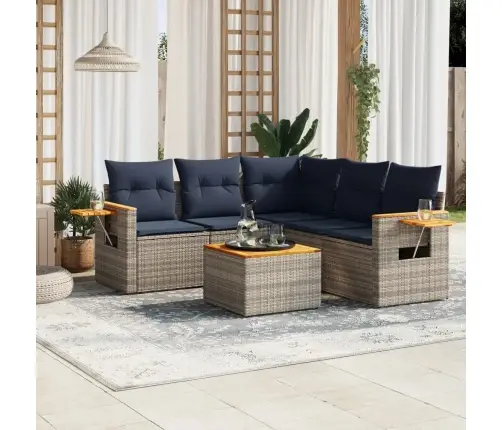 6-Osaline Aiadiivani Komplekt Patjadega, Hall, Polürotang