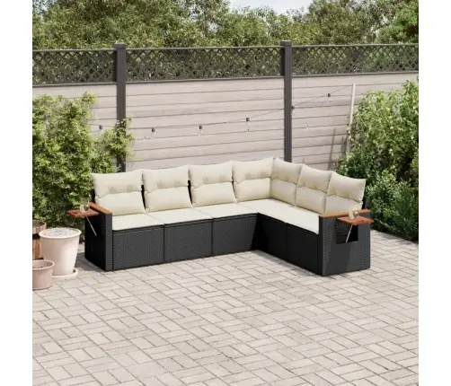 6-Osaline Aiadiivani Komplekt Patjadega, Must, Polürotang