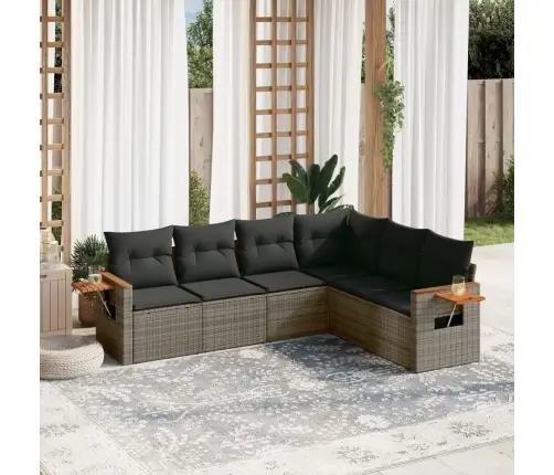 6-Osaline Aiadiivani Komplekt Patjadega, Hall, Polürotang