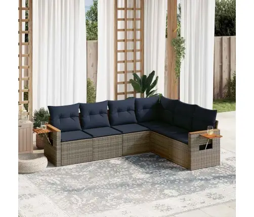 6-Osaline Aiadiivani Komplekt Patjadega, Hall, Polürotang