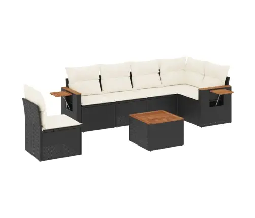 7-Osaline Aiadiivani Komplekt Patjadega, Must, Polürotang