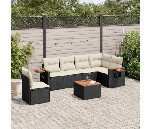 7-Osaline Aiadiivani Komplekt Patjadega, Must, Polürotang