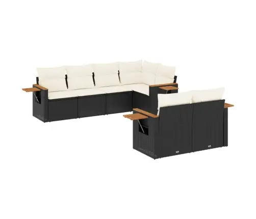 7-Osaline Aiadiivani Komplekt Patjadega, Must, Polürotang