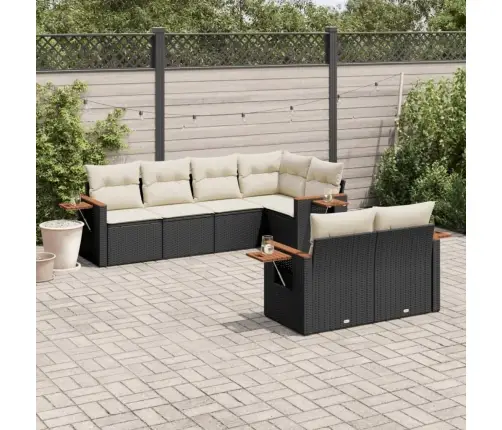 7-Osaline Aiadiivani Komplekt Patjadega, Must, Polürotang