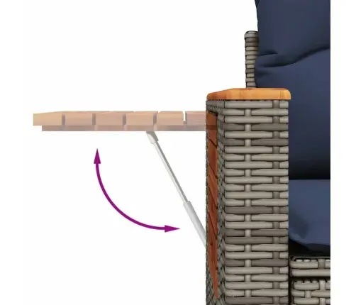 9-Daļīgs Dārza Dīvāna Komplekts Ar Matračiem Pelēka Rotangpalma Vidaxl