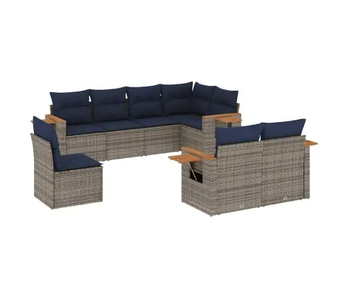 8-Osaline Aiadiivani Komplekt Patjadega, Hall, Polürotang