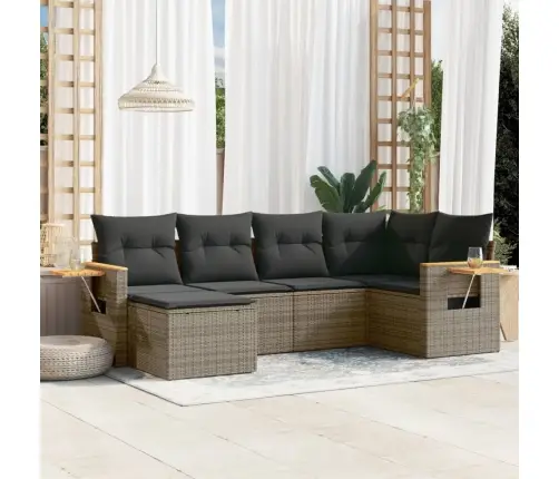 6-Osaline Aiadiivani Komplekt Patjadega, Hall, Polürotang