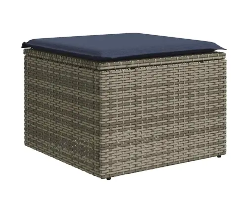 7-Daļīgs Dārza Dīvāna Komplekts Ar Matračiem Pelēka Rotangpalma Vidaxl