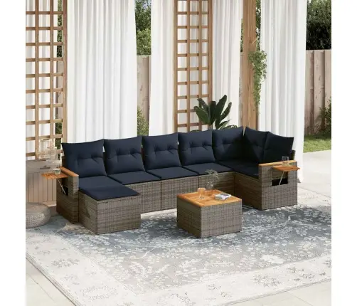 8-Osaline Aiadiivani Komplekt Patjadega, Hall, Polürotang