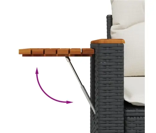 7-Daļīgs Dārza Dīvāna Komplekts Ar Matračiem, Melna Pe Vidaxl