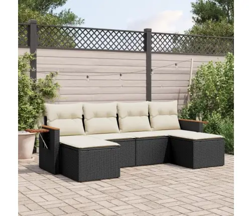 6-Osaline Aiadiivani Komplekt Patjadega, Must, Polürotang