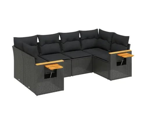 6-Osaline Aiadiivani Komplekt Patjadega, Must, Polürotang