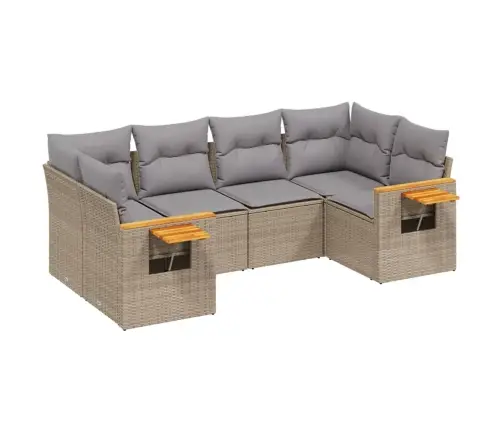 6-Osaline Aiadiivani Komplekt Patjadega, Beež, Polürotang