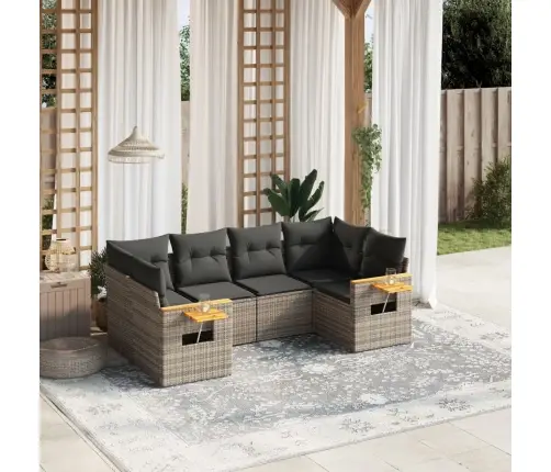 6-Osaline Aiadiivani Komplekt Patjadega, Hall, Polürotang