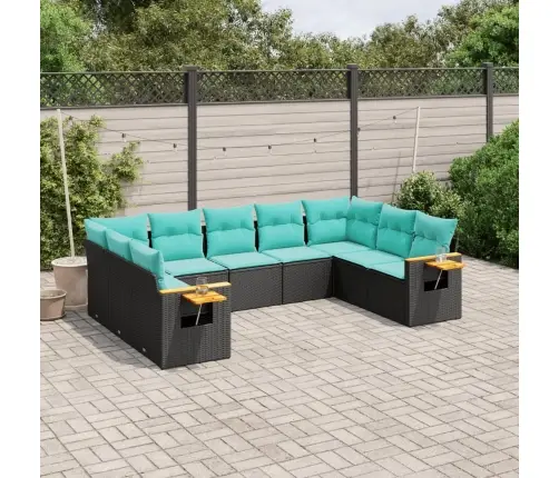 9-Osaline Aiadiivani Komplekt Patjadega, Must, Polürotang