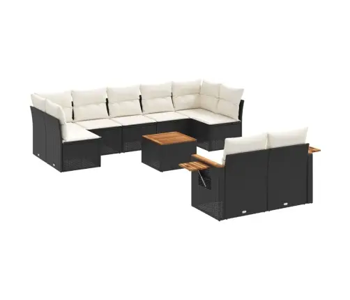 10-Osaline Aiadiivani Komplekt Patjadega, Must, Polürotang