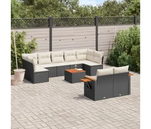 10-Osaline Aiadiivani Komplekt Patjadega, Must, Polürotang