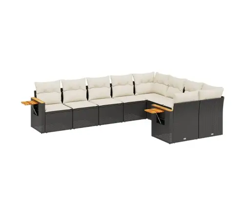 9-Osaline Aiadiivani Komplekt Patjadega, Must, Polürotang