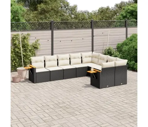 9-Osaline Aiadiivani Komplekt Patjadega, Must, Polürotang