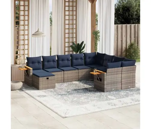 10-Osaline Aiadiivani Komplekt Patjadega, Hall, Polürotang