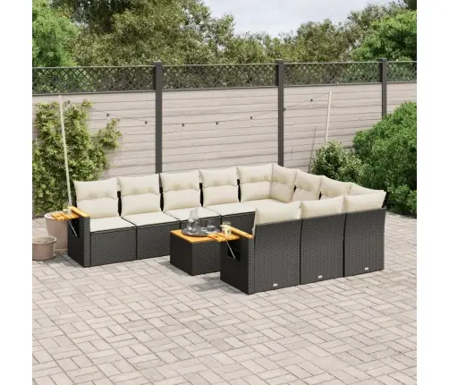 11-Osaline Aiadiivani Komplekt Patjadega, Must, Polürotang