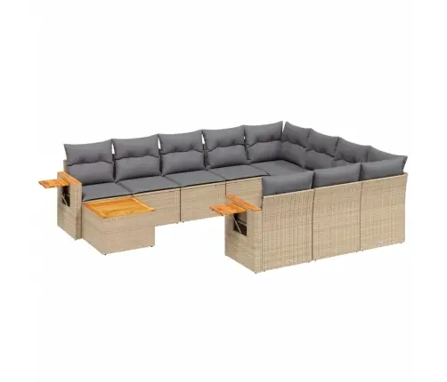 11-Osaline Aiadiivani Komplekt Patjadega, Beež, Polürotang