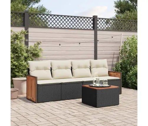 5-Osaline Aiadiivanikomplekt Patjadega, Must, Polürotang