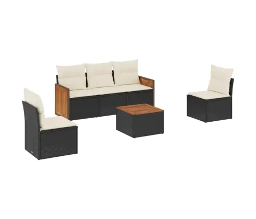 6-Osaline Aiadiivani Komplekt Patjadega, Must, Polürotang