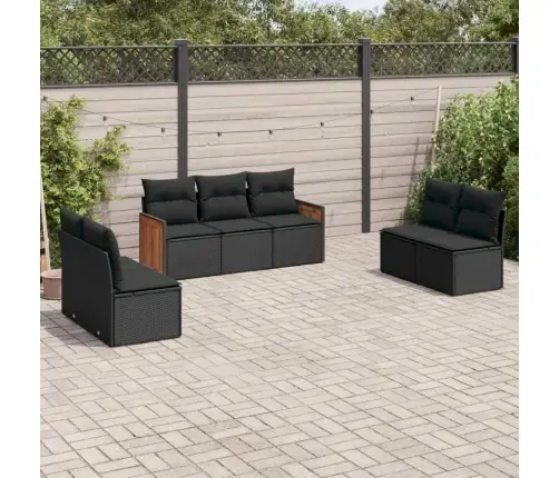 7-Osaline Aiadiivani Komplekt Patjadega, Must, Polürotang