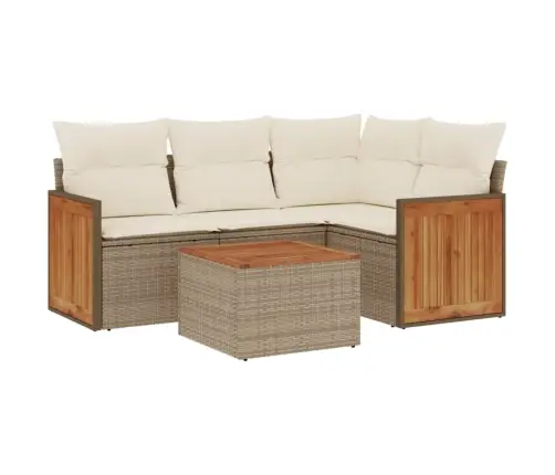 5-Osaline Aiadiivani Komplekt Patjadega, Beež, Polürotang