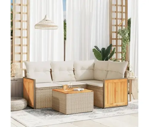 5-Osaline Aiadiivani Komplekt Patjadega, Beež, Polürotang