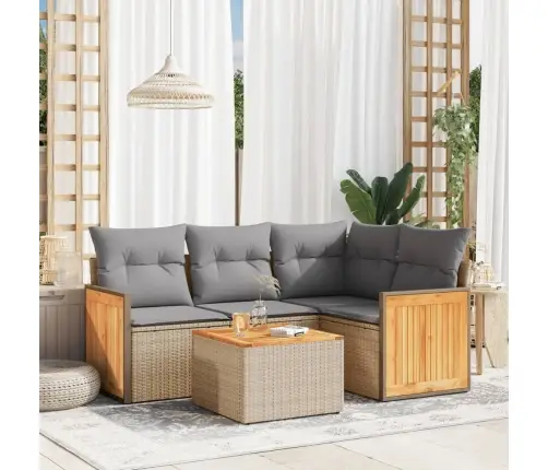 5-Osaline Aiadiivani Komplekt Patjadega, Beež, Polürotang