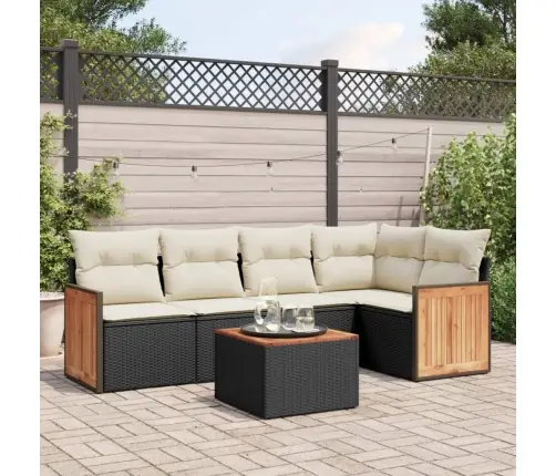 6-Osaline Aiadiivani Komplekt Patjadega, Must, Polürotang