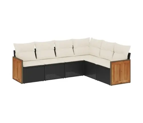 6-Daļīgs Dārza Dīvāna Komplekts, Matrači, Melna Pe Rotanpalma Vidaxl 6-Daļīgs Dārza Dīvāna Komplekts, Matrači, Melna Pe Rotanpalma Vidaxl