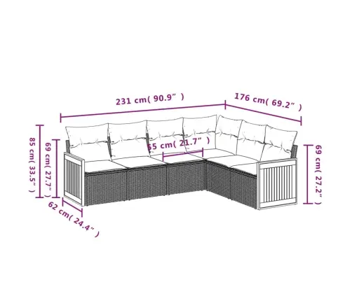 6-Daļīgs Dārza Dīvāna Komplekts, Matrači, Melna Pe Rotanpalma Vidaxl 6-Daļīgs Dārza Dīvāna Komplekts, Matrači, Melna Pe Rotanpalma Vidaxl