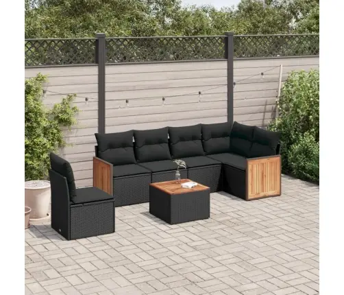 7-Osaline Aiadiivani Komplekt Patjadega, Must, Polürotang