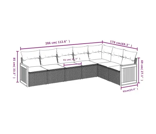 7-Osaline Aiadiivani Komplekt Patjadega, Must, Polürotang