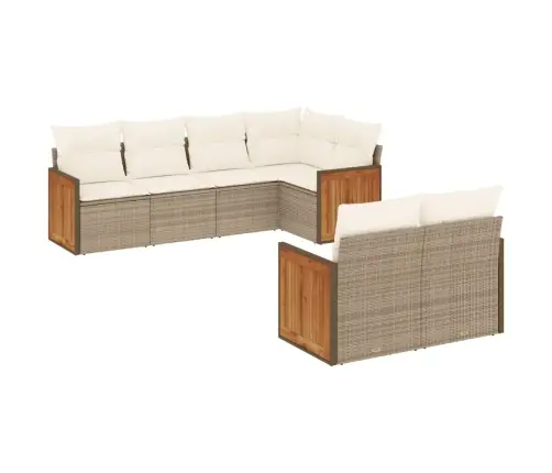 7-Osaline Aiadiivani Komplekt Patjadega, Beež, Polürotang