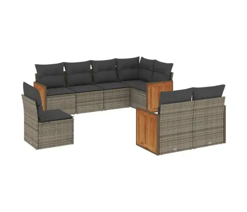 8-Osaline Aiadiivani Komplekt Patjadega, Hall, Polürotang