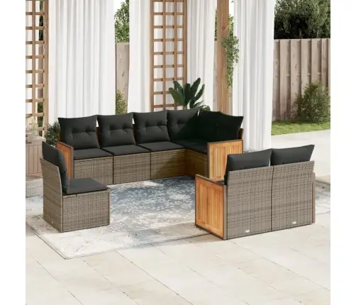 8-Osaline Aiadiivani Komplekt Patjadega, Hall, Polürotang