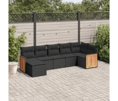 7-Osaline Aiadiivani Komplekt Patjadega, Must, Polürotang