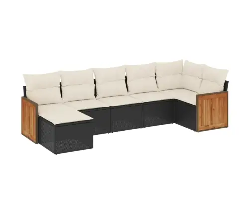 7-Osaline Aiadiivani Komplekt Patjadega, Must, Polürotang