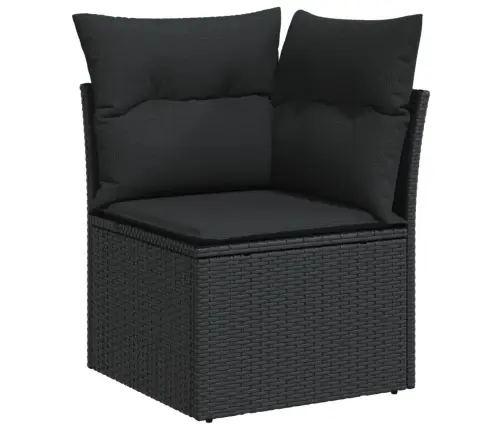 8-Osaline Aiadiivani Komplekt Patjadega, Must, Polürotang