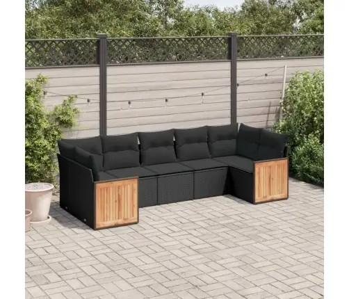 7-Osaline Aiadiivani Komplekt Patjadega, Must, Polürotang