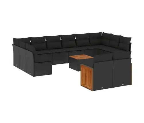 13-Daļīgs Dārza Dīvāna Komplekts Ar Matračiem, Pe Rotangpalma Vidaxl