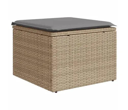 Sofos Komplektas Su Pagalvėlėmis, 10 Dalių, Smėlio, Poliratanas