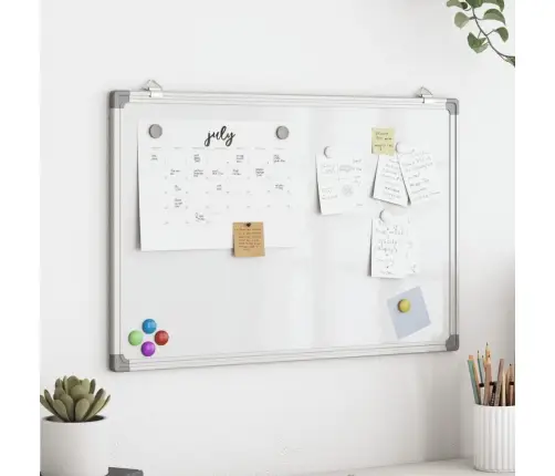 Magnētiska Tāfele, Balta, 40X30X1,7 Cm, Alumīnijs Vidaxl